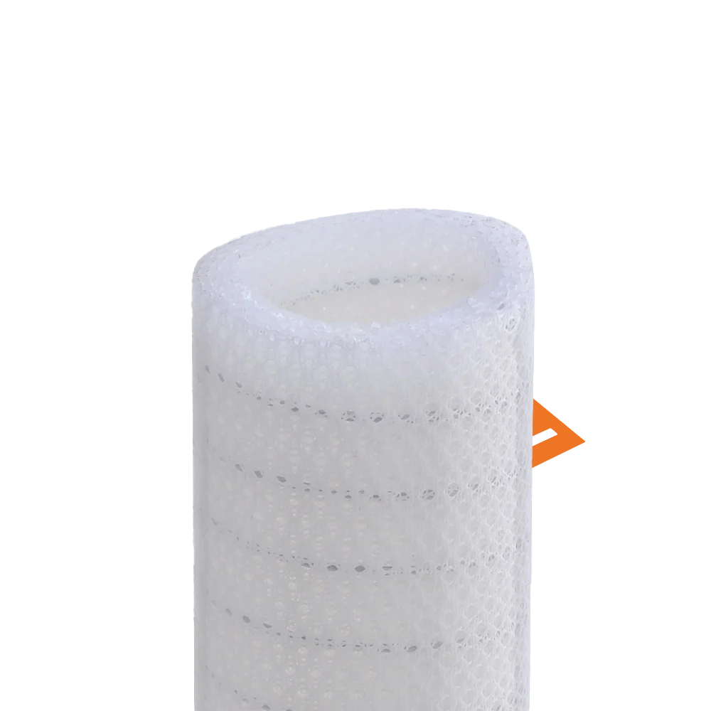 لوله خرطومی فنردار سفید داخل سفید SIL-LIFE W (Dn40)