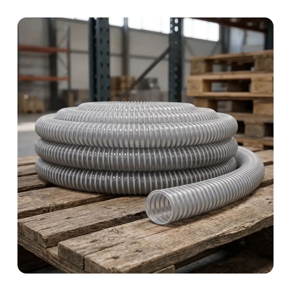 لوله خرطومی طوسی شفاف HT AIR FLEX PU (DN120)