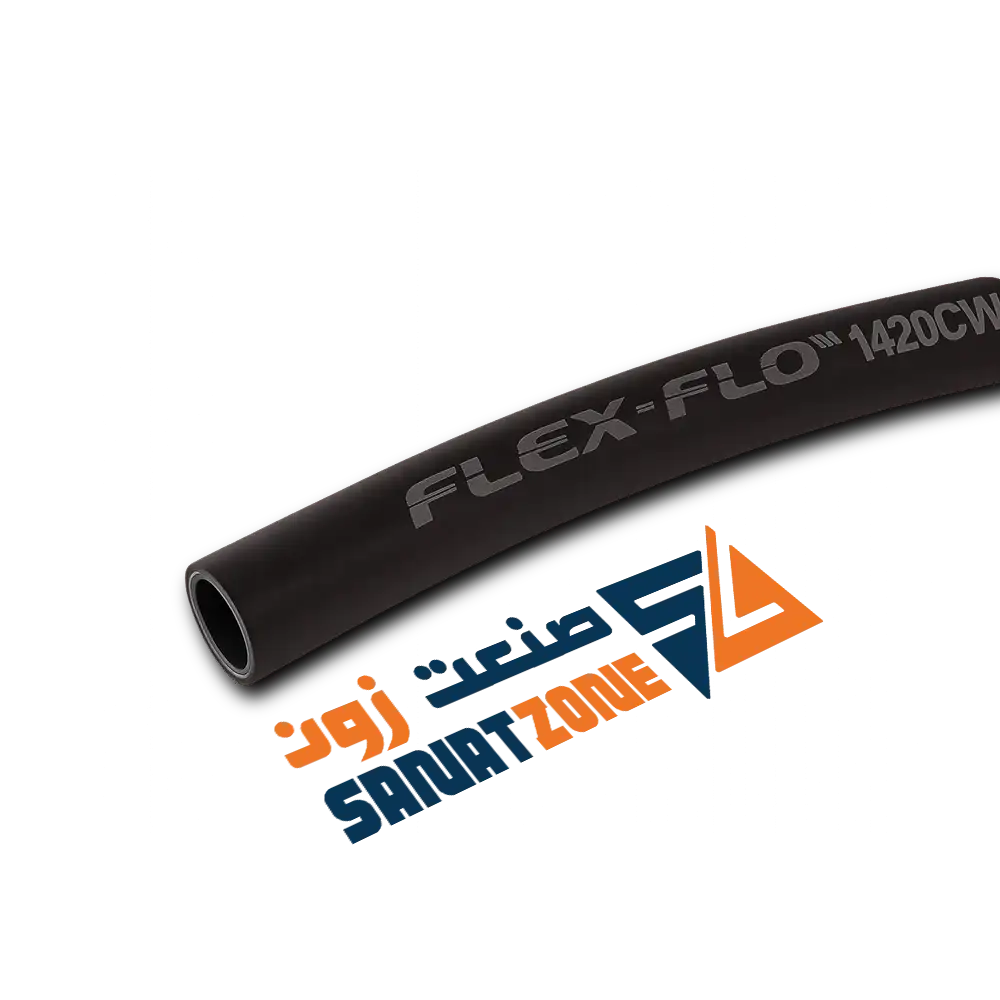 شیلنگ ترموپلاستیک مشکی دو لا نخ داخل تفلون FLEX-FLOW (140 بار 1/2 اینچ)