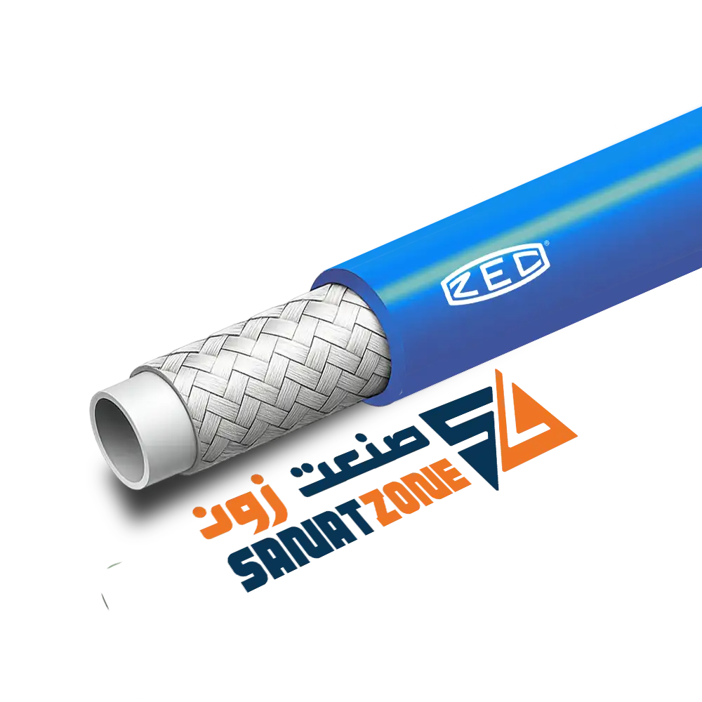 شیلنگ ترموپلاستیک آبی دو لا نخ داخل تفلون CRP 1010HBR (167 بار 3/8 اینچ)