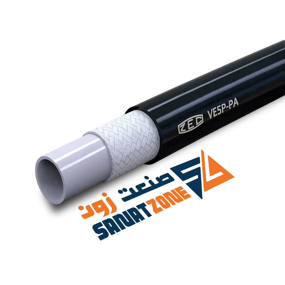 شیلنگ ترموپلاستیک یک لا نخ مشکی ZEC VE5-PA (85 بار 3/8 اینچ)