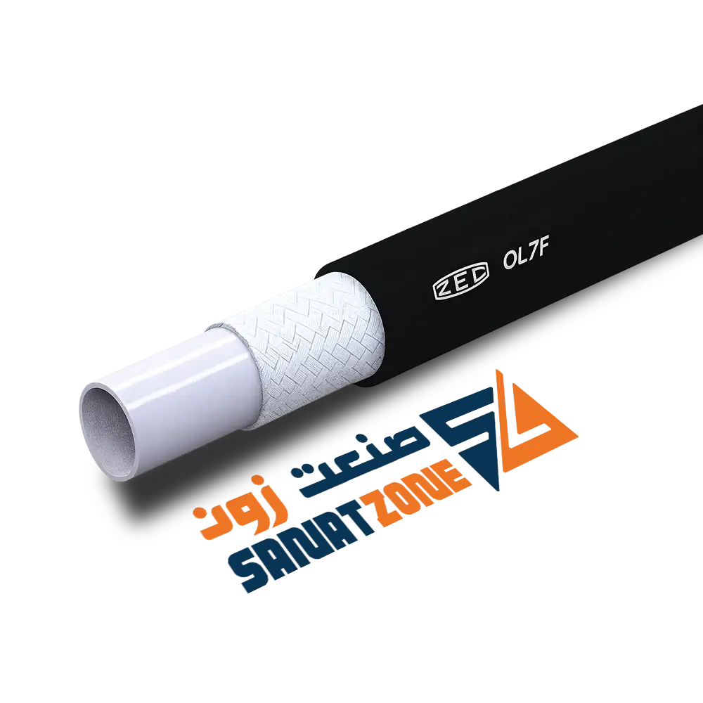 شیلنگ ترموپلاستیک دو لا نخ داخل تفلون ZEC OL7F (155 بار 1/2 اینچ)