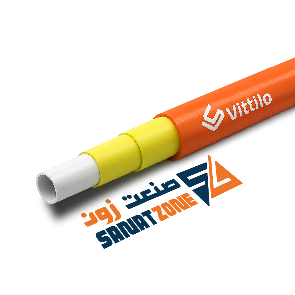 شیلنگ ترموپلاستیک نارنجی دو لا نخ داخل تفلونVitillo TEKNO (175 بار 3/8 اینچ)