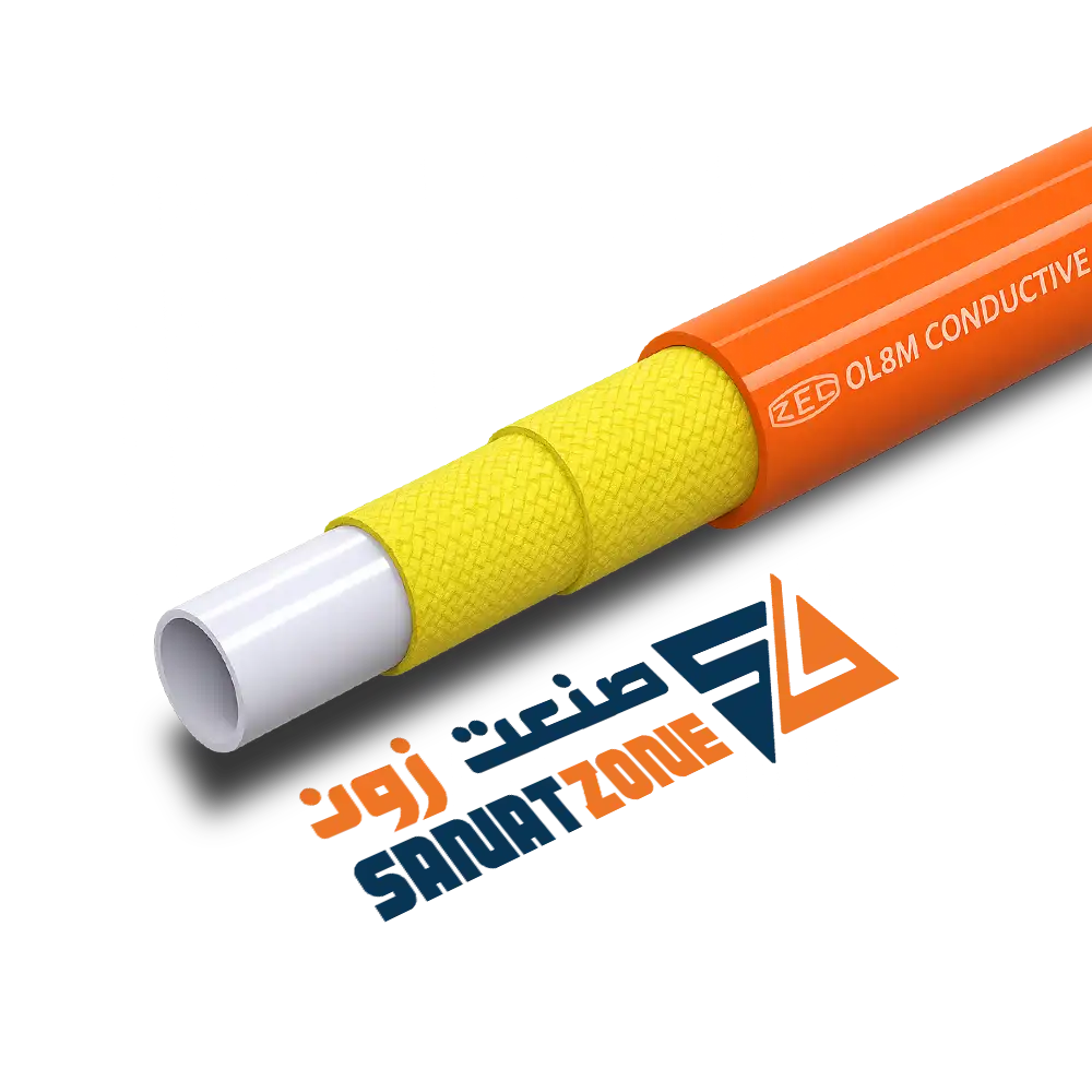 شیلنگ ترموپلاستیک قرمز چهار لا نخ داخل تفلون ZEC OL8M NON CONDUCTIVE (700 بار 1/4 اینچ)