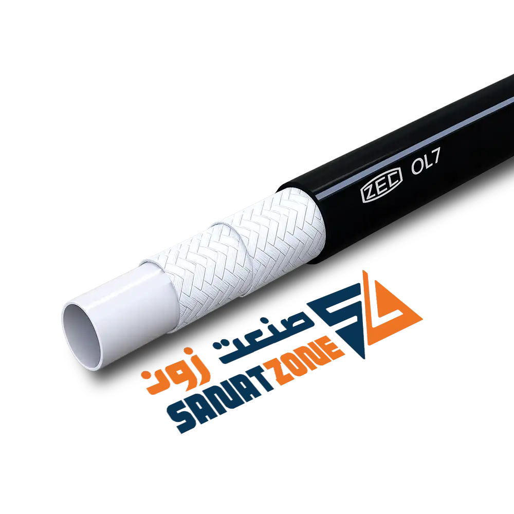 شیلنگ ترموپلاستیک مشکی دو لا نخ داخل تفلون ZEC OL7 (175 بار 3/8 اینچ)