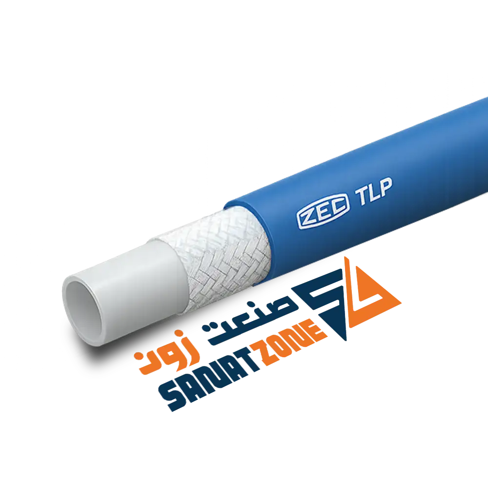 شیلنگ ترموپلاستیک آبی یک لا نخ داخل تفلون لاستیکی ZEC TLP (60 بار DN4)