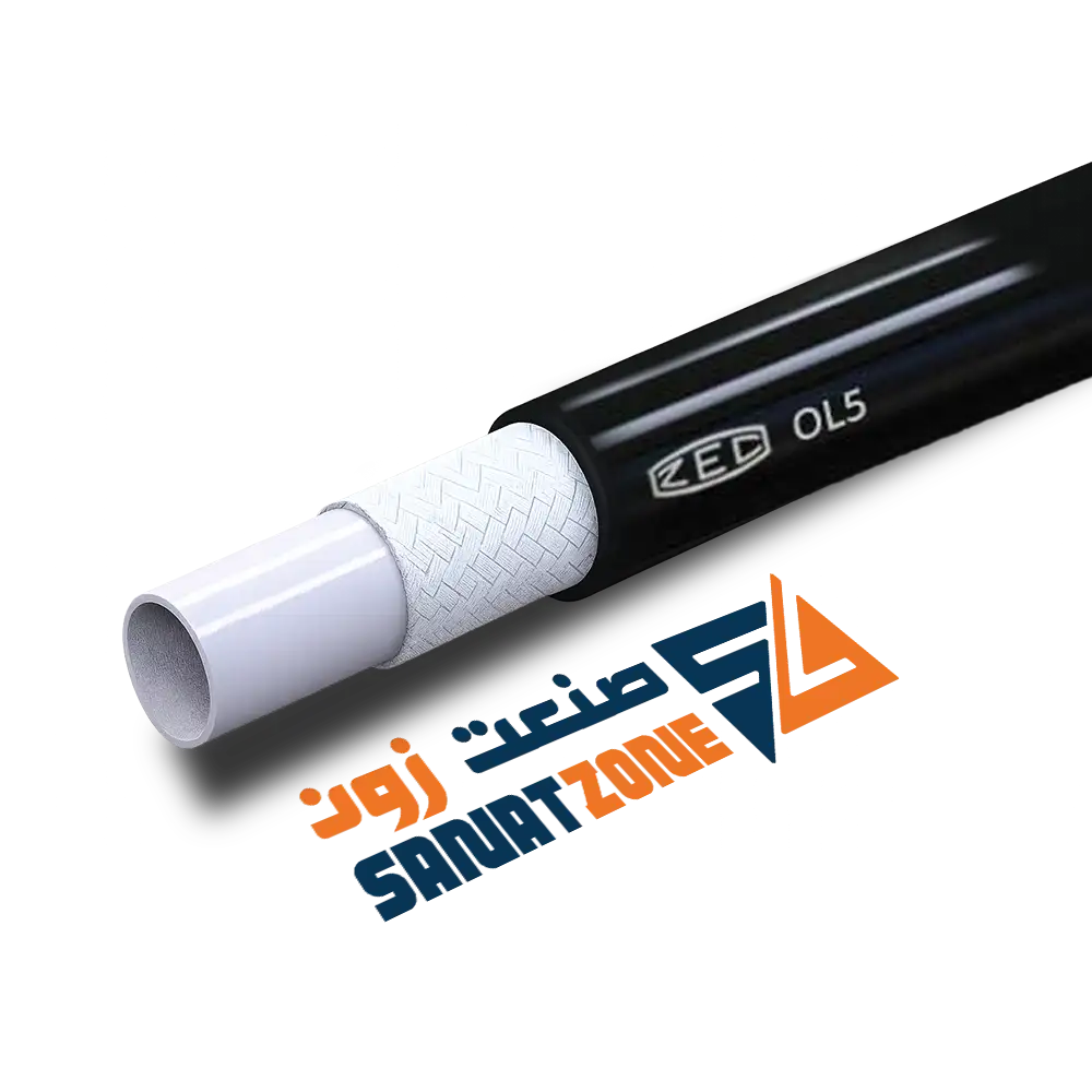 شیلنگ ترموپلاستیک مشکی یک لا نخ داخل تفلون ZEC OL5 (200 بار 5/32 اینچ)