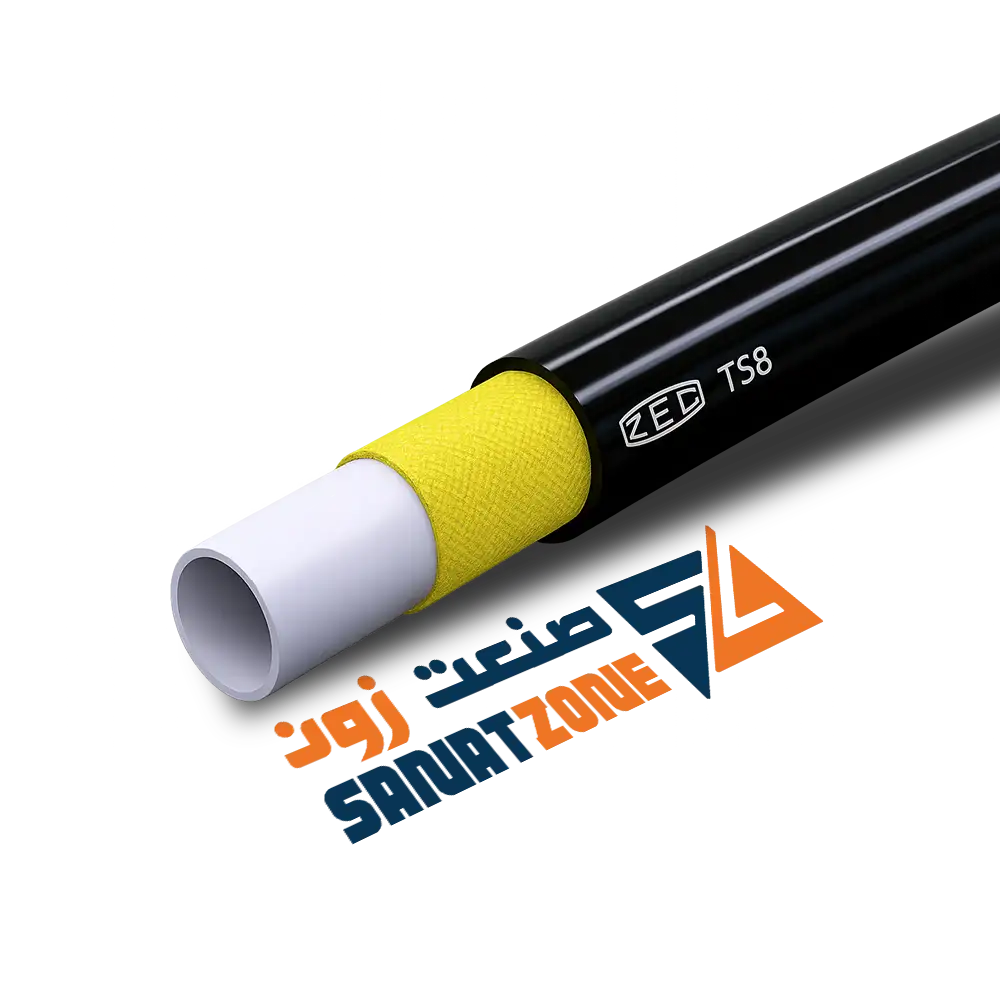 شیلنگ ترموپلاستیک مشکی یک لا نخ داخل تفلون ZEC TS855300100PA (DN3 630 بار)