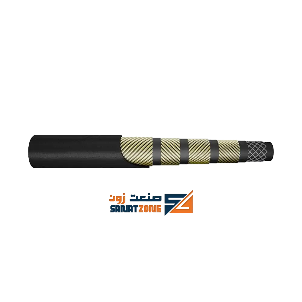 شیلنگ هیدرولیک چهار لا سیم hyso-flex TIS0021-20 (210 بار 1.1/4 اینچ)